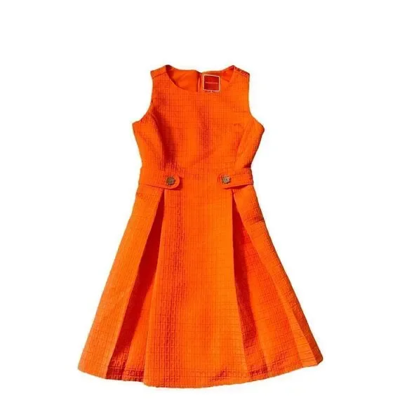 Modcloth So Sixties Textured Dress in Tangerine - Picture 8 of 16